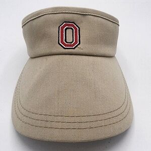 Ohio State Buckeyes Visor Hat Cap Strap Back Mens NCAA College Tan
